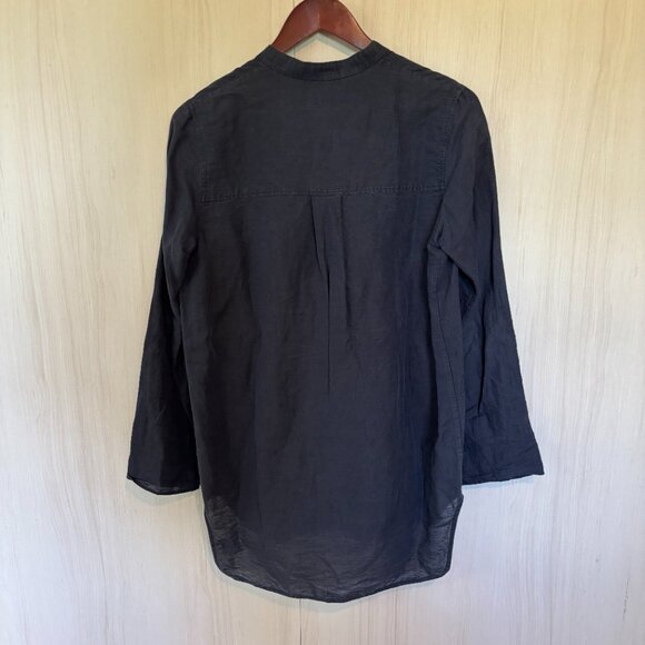 COS Oversize Linen Blouse, XS Navy - Picture 4 of 4